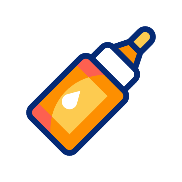 Logo animé d'une colle