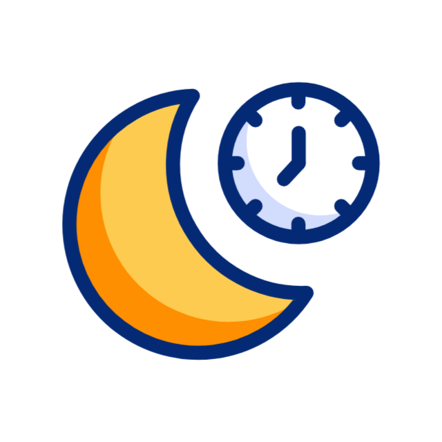 Logo animé d'une lune et le soleil illustrant le temps qui passe